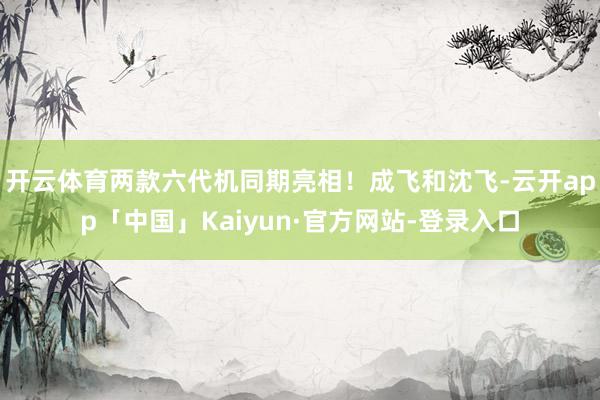 开云体育两款六代机同期亮相！成飞和沈飞-云开app「中国」Kaiyun·官方网站-登录入口