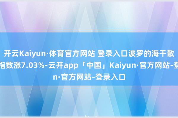 开云Kaiyun·体育官方网站 登录入口波罗的海干散货运价指数涨7.03%-云开app「中国」Kaiyun·官方网站-登录入口